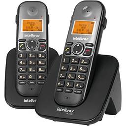 Telefone sem Fio Digital e Ramal Adicional, intelbras, TS 5122, Preto, Pacote de 2