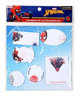 Notas Adesiva 6 Bloco Spiderman, Etipel, Notas Adesiva 6 Bloco Spiderman Dyp-331, Estampa Spiderman, Dyp-331, Pacote De 6