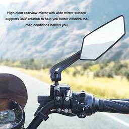 Espelho retrovisor,Henniu Espelho retrovisor de bicicleta Guiador de bicicleta Espelho retrovisor 360° Rotativo espelho de segurança grande angular para mountain bike e-bike motocicleta