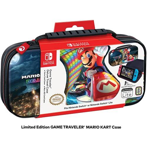 Officially Licensed Nintendo Switch Mario Kart 8 Deluxe Carrying Case – Protective Deluxe Travel Case with Adjustable Viewing Stand - Game Case Included