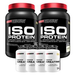 Kit 2x Iso Protein 900g + 4x Power Creatina 100g + Coqueteleira – Bodybuilders