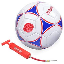 GoSports Bola de futebol Premier com bomba premium, tamanho 3