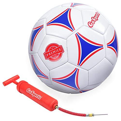 GoSports Bola de futebol Premier com bomba premium, tamanho 4