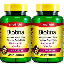 Biotina - 2 unidades de 60 cápsulas - Maxinutri
