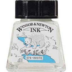 Winsor & Newton Drawing Inks Tinta para Desenho, Branco (White), 14 ml