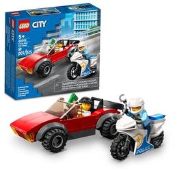 LEGO City Perseguição de Carro com Moto da Polícia 60392 (59 peças); Conjunto de Construção