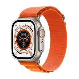Apple Watch Ultra GPS + Cellular, Smartwatch com caixa de titânio de 49 mm com pulseira Loop Alpina laranja – M
