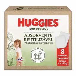 Huggies Absorvente Reutilizável p/Fralda Eco Protect - 8 un