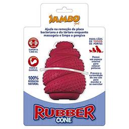 Rubber Cone com Corda Médioio Vermelho Jambo para Cães