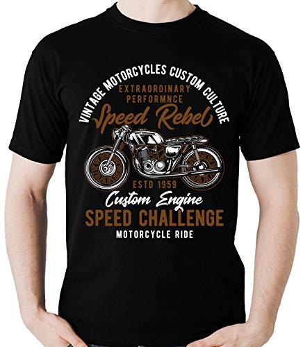 Camiseta Speed Rebel - Vintage Motociclista Moto
