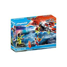 Sunny Brinquedos Playmobil Resgate Mergulhador com Drone - City Action 70143