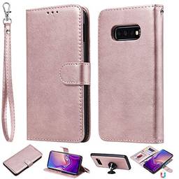 Capa carteira XYX para Galaxy S10e, 2 em 1 de couro PU com capa fina removível para celular Samsung Galaxy S10e 5,8 polegadas (ouro rosa)
