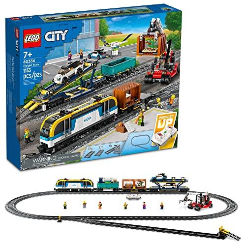LEGO® City Comboio de Mercadorias 60336 Kit de construção; set de comboio de mercadorias com tecnologia Powered Up para crianças a partir dos 7 anos (1153 peças)