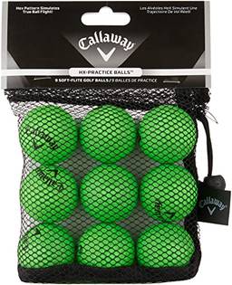 Callaway Bolas de golfe HX Soft-Flight Practice bolas de espuma coloridas, verde, pacote com 18