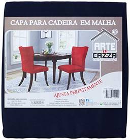 Arte Cazza 23217 - Capa para Cadeira em Malha, Azul (Marinho)