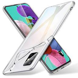 ESR Compatível com Essential Zero para Galaxy A51, capa fina e transparente de TPU com cantos acolchoados para Samsung Galaxy A51, transparente