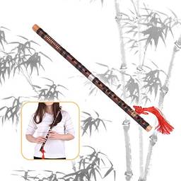 Instrumento tradicional chinês de G Chave Flauta de bambu amarga de Dizi com nó chinês para novatos