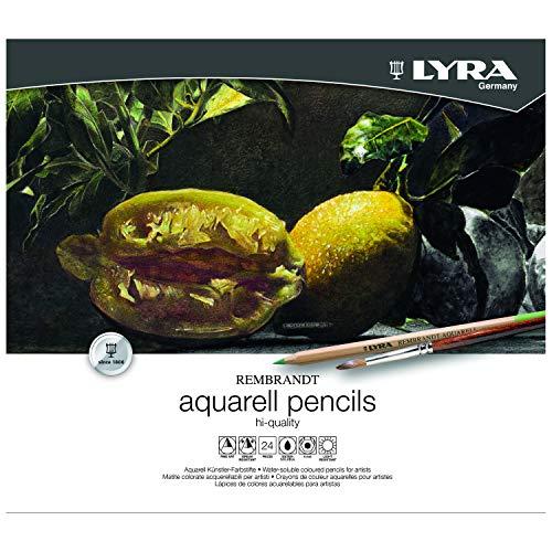 Lápis de Cor Aquarelável com Estojo Lata, Lyra, 2011240, Rembrandt Aquarell, 24 Cores