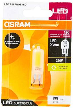 Lmpada Led Pin Fosca Osram 2w 190 Lúmens (substitui 10w) - Luz Amarela 2500k - 220v - Base G9, Osram, 7015455, 2w