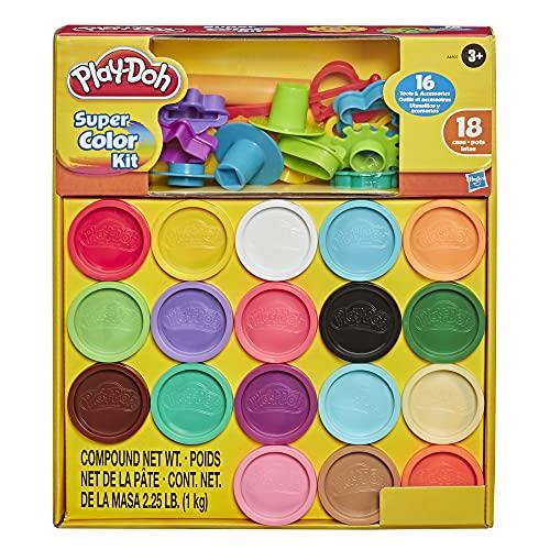 Conjunto Massa de Modelar Play-Doh Super Color Kit, com 18 Cores de Massinha - A4897 - Hasbro