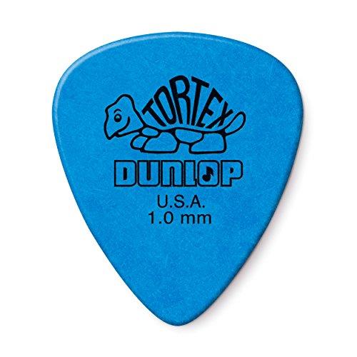 Palheta de guitarra azul padrão Tortex 1,0 mm da Dunlop - pacote com 72