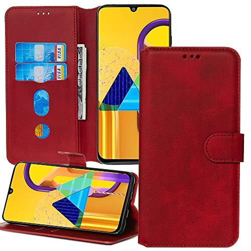 Capa carteira XYX para S20 FE, capa para Samsung S20 FE, capa flip flip de couro PU cor sólida panturrilha para Samsung Galaxy S20 FE (vermelho)