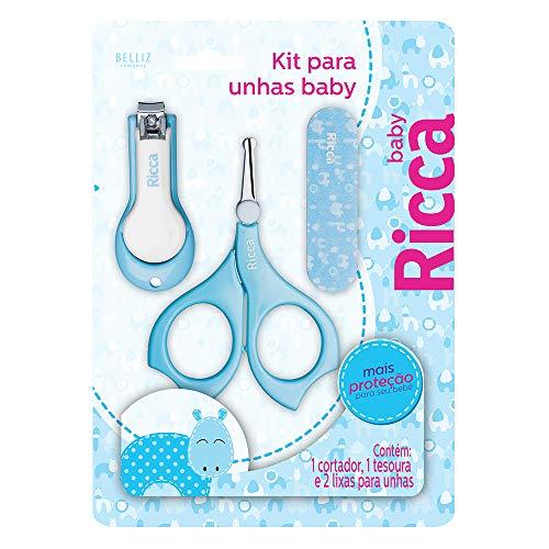 Kit Manicure Baby Colors Ricca Azul, Ricca