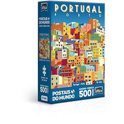 Postais do Mundo - Portugal - Porto - Quebra-cabeça - 500 peças nano, Toyster Brinquedos, Multicor