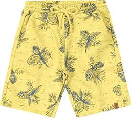 Bermuda Tropical Comfort Em Moletinho, Meninos, Amarelo, 1