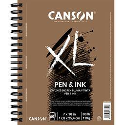 Papel Canson XL série Pen & Ink, branco, 17,8 x 25,4 cm