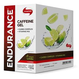 Endurance Caffeine Gel 12 Sachês De 30G Limão, Vitafor