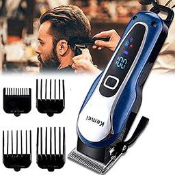 NUTOT Máquina De Cortar Cabelo Profissional Aparador Aparador de cabelo masculino com visor LCD, aparador de cabelo, ferramenta profissional para aparador de barba, cortador de cabelo elétrico recarregável, sem fio e recarregável por USB