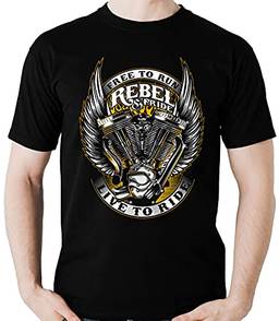 Camiseta Rebel and Pride Motor Motociclista Moto