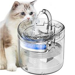 2L bebedouro de água para gatos bebedouros de animais com bomba inteligente para gatos, cães e animais de estimação múltiplos com 5 filtros