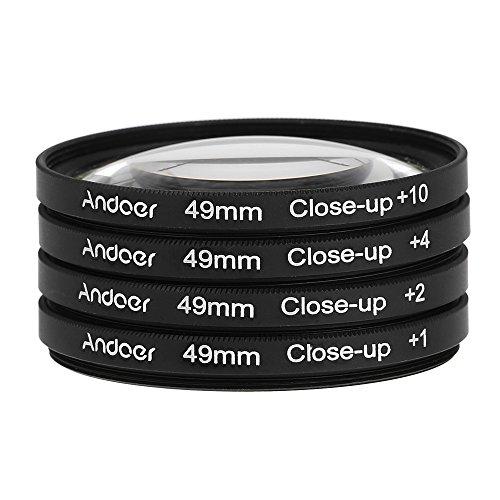 calau 49 milímetros Macro close-up filtro definido + 1 + 2 + 4 + 10 com bolsa para Nikon Canon Sony DSLRs