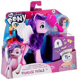 Figura My Little Pony: A New Generation Princesa Petals Pronta para o show - F4281 - Hasbro, Rosa e roxo