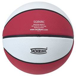 Tachikara Tamanho intermediário, basquete de borracha de dois tons (escarlet/branco)