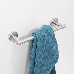 FKmindyq Toalheiro de Parede 30cm Inox Porta Toalhas de Banheiro, Espaço útil (toalha): 24,5cm (Prata)
