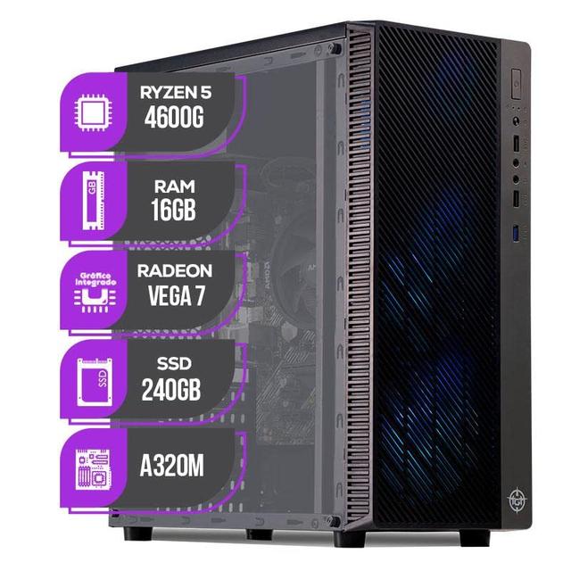 PC GAMER MANCER AMD RYZEN 5 4600G, 16GB DDR4, SSD 240GB