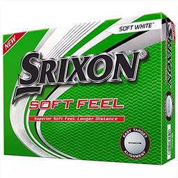 Bola de golfe Srixon Soft Feel, branco, pacote com 12