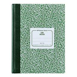 National Caderno de laboratório, 12,7 x 12,7 cm, capa de mármore verde, 25,7 x 20 cm, 96 folhas (53110)