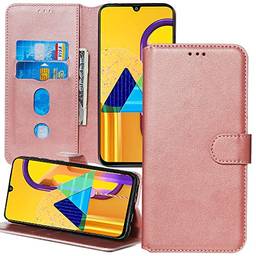 Capa carteira XYX para S20 FE, capa para Samsung S20 FE, capa flip flip de couro PU cor sólida panturrilha para Samsung Galaxy S20 FE (rosa rosa)