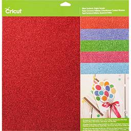 Kit papel glitter Cricut - Tons brilhantes - 30x30cm - 10 unidades