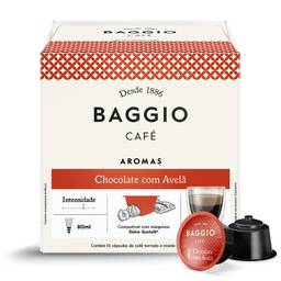 Cápsulas de Café Baggio Café Aroma Chocolate com Avelã, compatível com máquinas Dolce Gusto, contém 10 cápsulas