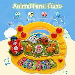 Hlily Coolplay bebê crianças criança musical educativo animal fazenda piano eletrônico com chave desenvolvimento musical brinquedo infantil