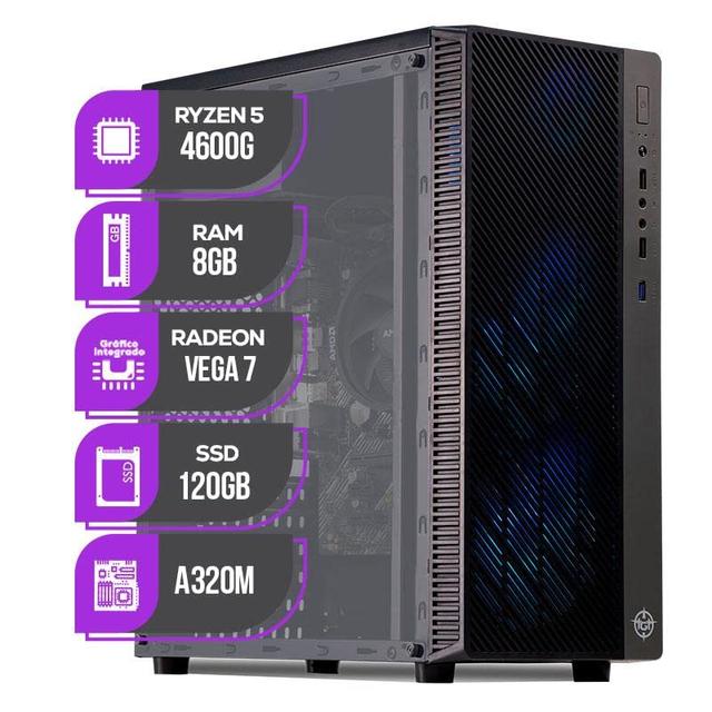 PC GAMER MANCER AMD RYZEN 5 4600G, 8GB DDR4, SSD 120GB