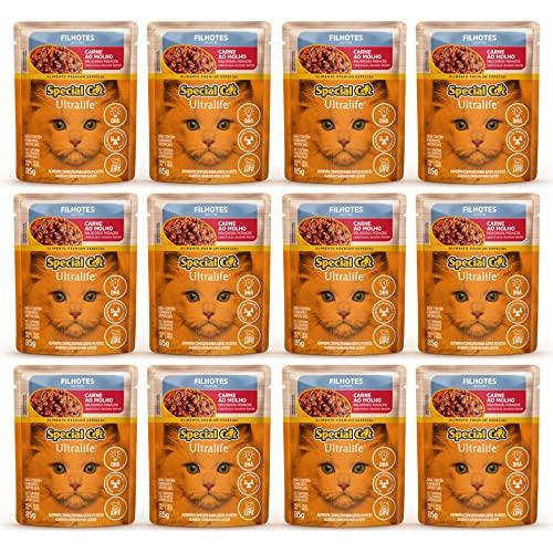 Ração Úmida Special Cat Ultralife para Gatos Filhotes Sabor Carne ao Molho 85g - Pack com 12 unidades