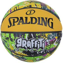 Bola Basquete Spalding Graffiti, Amarelo e verde, 7