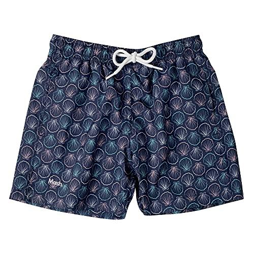 Shorts Infantil Estampado Conchas, Mash, Menino, Azul Marinho, M