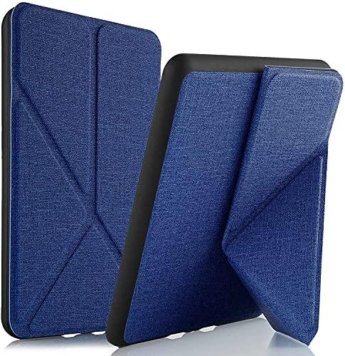 Capa Novo Kindle Paperwhite 11a geração 2021 - WB Ultra leve Silicone Flexível e Sensor Magnético - Origami Tecido Azul